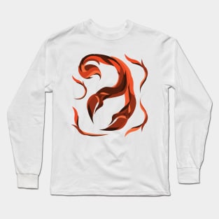 Scorpio Zodiac Sign - Orange Long Sleeve T-Shirt